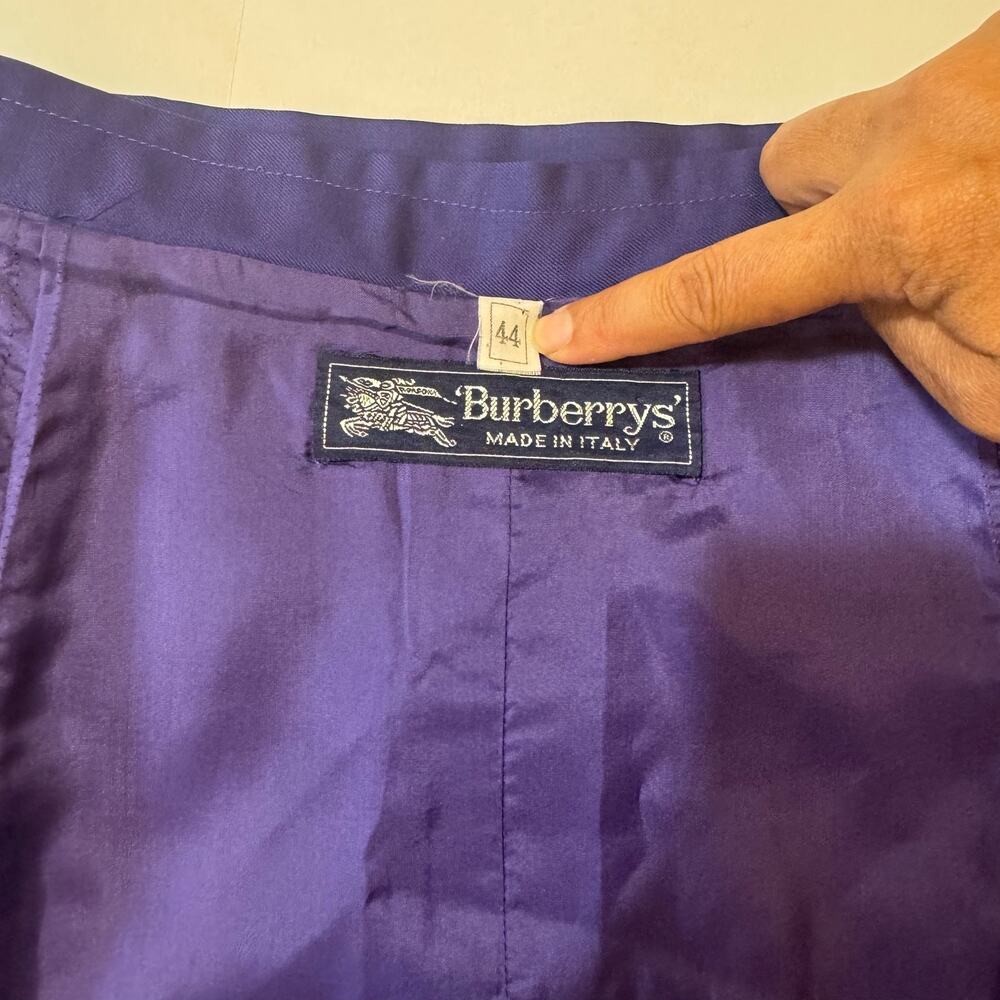 Vintage Women’s Burberry Wool Pencil Skirt Purple Classy Secretary Size 10/IT 44 - Picture 7 of 9